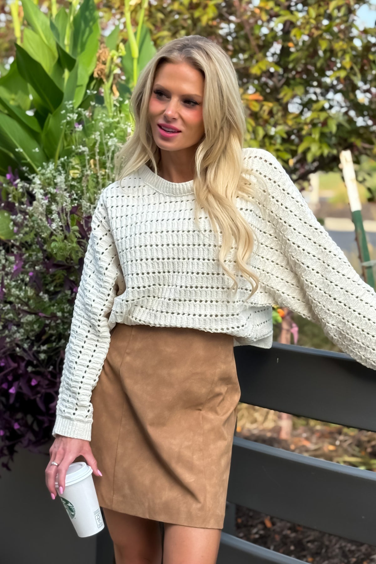 Lilith Crop Sweater : Cream