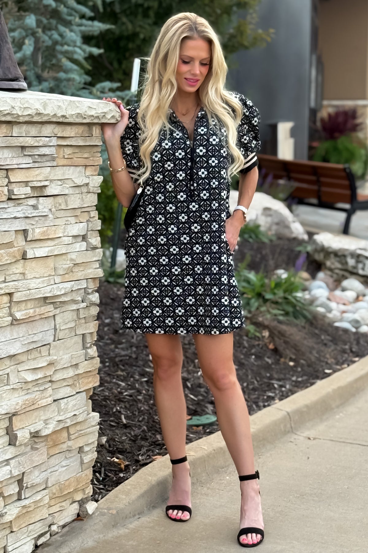 Calantha Dress : Black/Cream