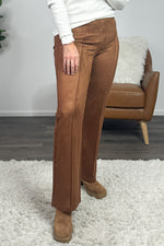 Liverpool Pearl Pull On Flare Pant : Cognac Brown