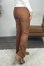 Liverpool Pearl Pull On Flare Pant : Cognac Brown