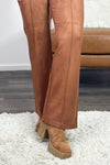 Liverpool Pearl Pull On Flare Pant : Cognac Brown