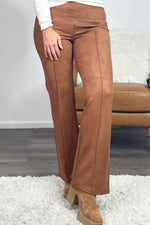 Liverpool Pearl Pull On Flare Pant : Cognac Brown