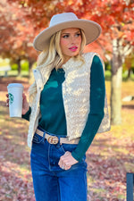 Copper Mountain Quilted Puff Vest - Ivory