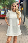 Alexi Pocketed Dress : Ivory