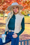 Copper Mountain Quilted Puff Vest - Ivory