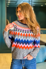 Rainbow Lodge Tribal Sweater : Grey Mix