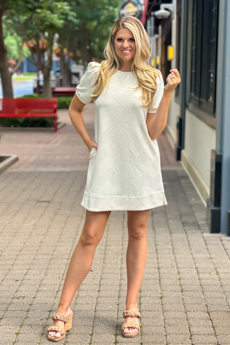 Alexi Pocketed Dress : Ivory