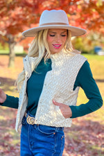 Copper Mountain Quilted Puff Vest - Ivory