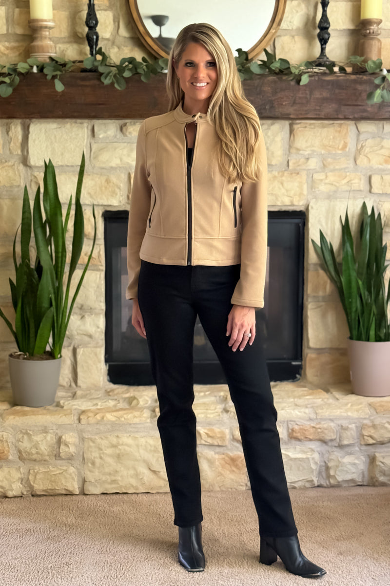 Liverpool Maisie Biker Jacket : Camel