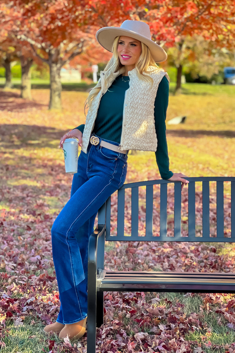 Copper Mountain Quilted Puff Vest - Ivory