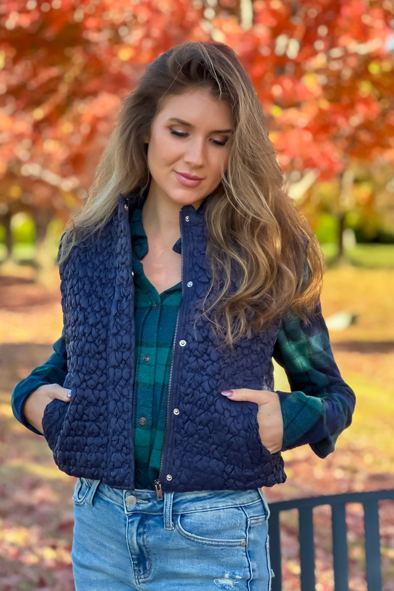 Copper Mountain Quilted Puff Vest - Navy