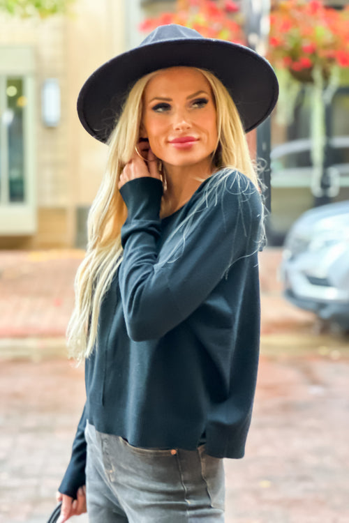 Love And Laughter Lightweight Sweater : Black