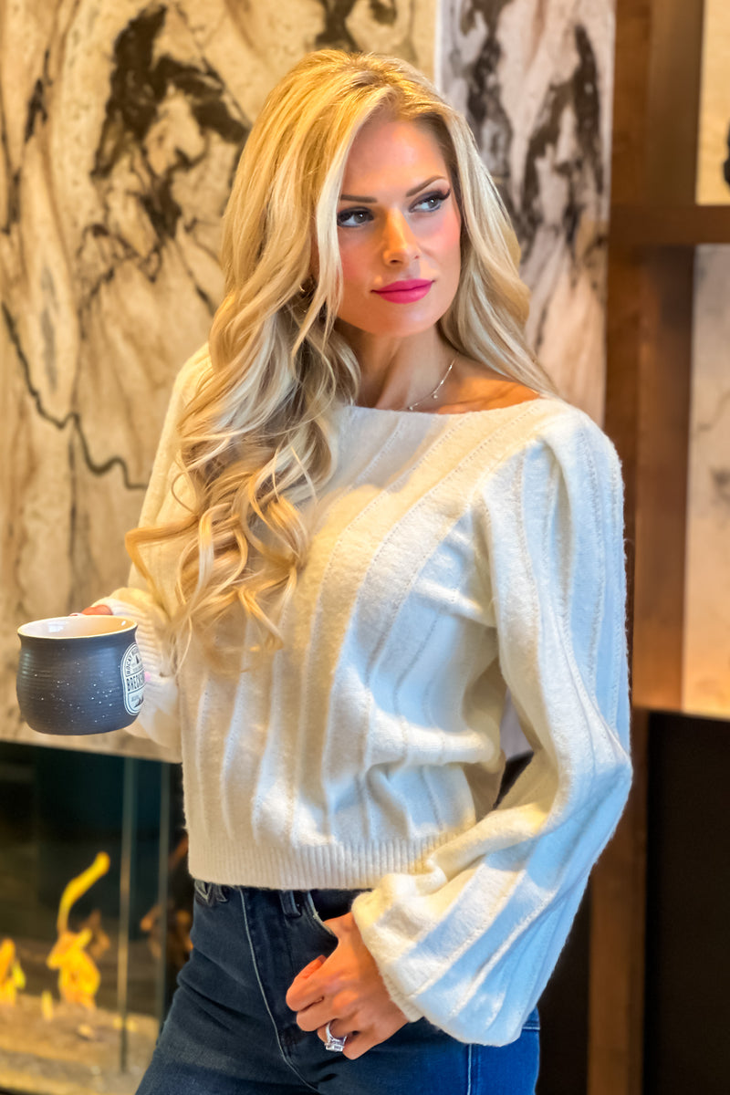 Dessert by the Fire Sweater : Ivory