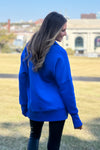 Lula Fleece Embroidered Game Day Snap : Blue