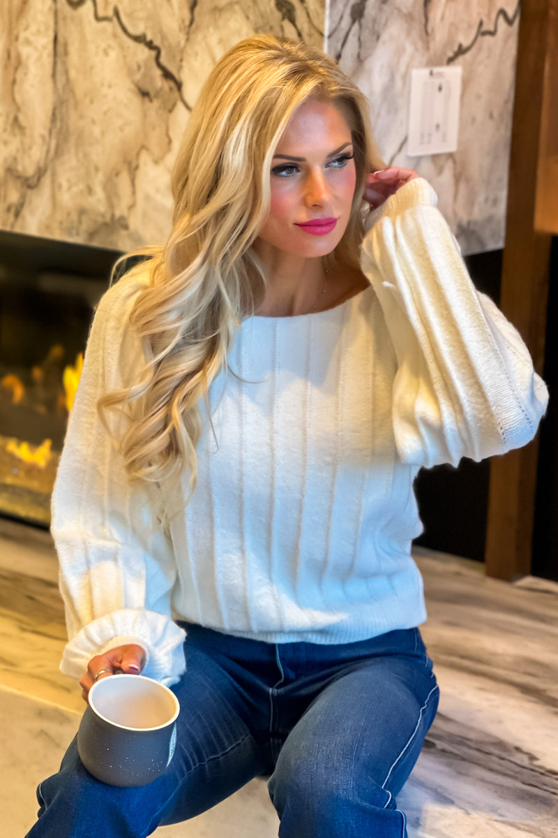 Dessert by the Fire Sweater : Ivory