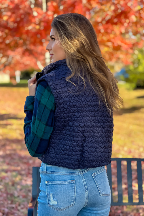 Copper Mountain Quilted Puff Vest - Navy