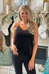 Party Time Velour Studded Cami : Black