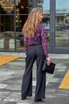 Lynae Wide Leg Pants : Black