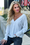 Just Your Style Double V-Neck Cardigan : Ivory