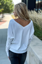 Just Your Style Double V-Neck Cardigan : Ivory