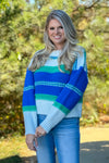 Tina Striped Sweater : Blue Stripe