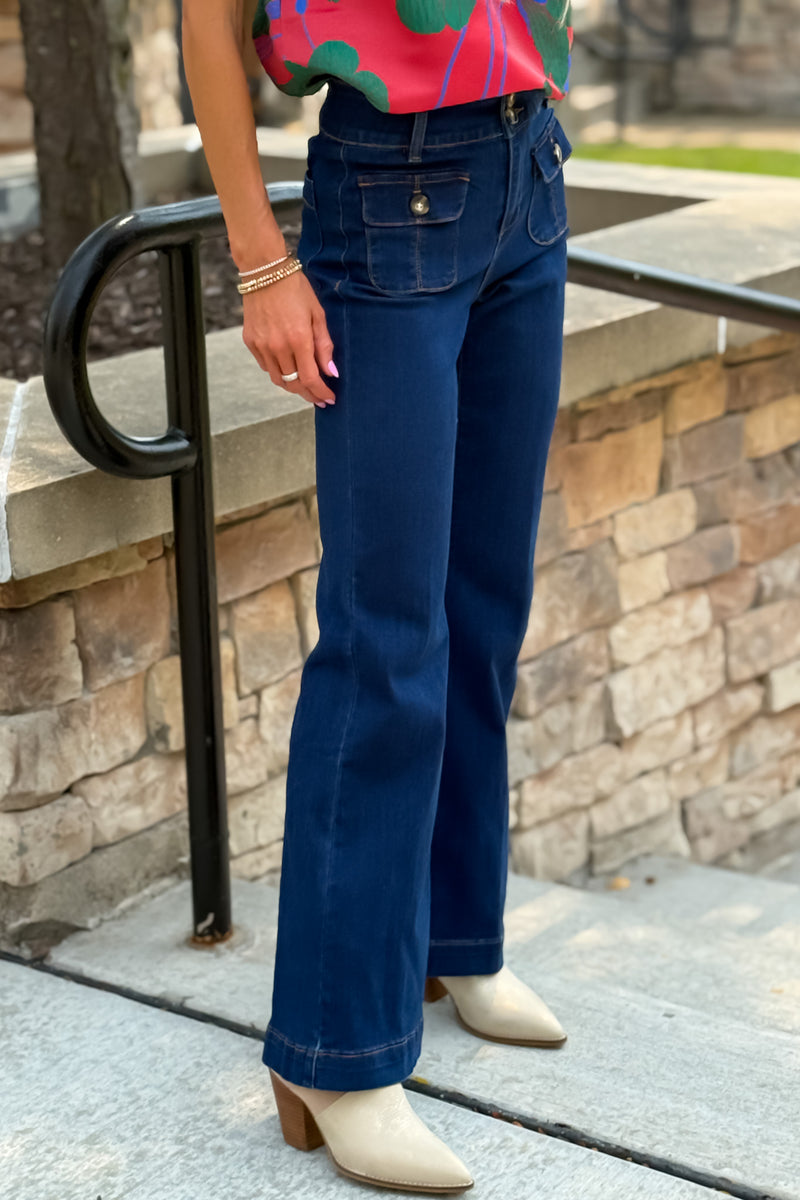Tribal Brooke Palazzo w/ crease Jean : Deepwater