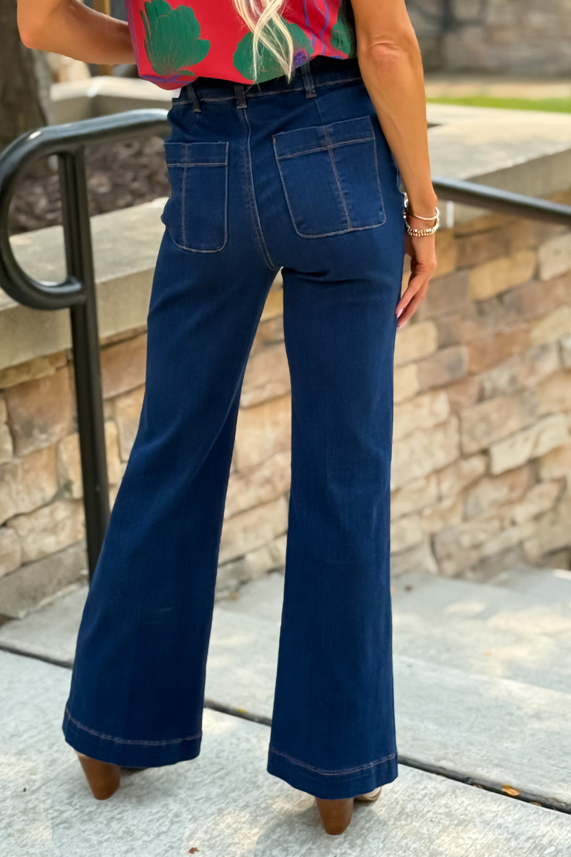 Tribal Brooke Palazzo w/ crease Jean : Deepwater