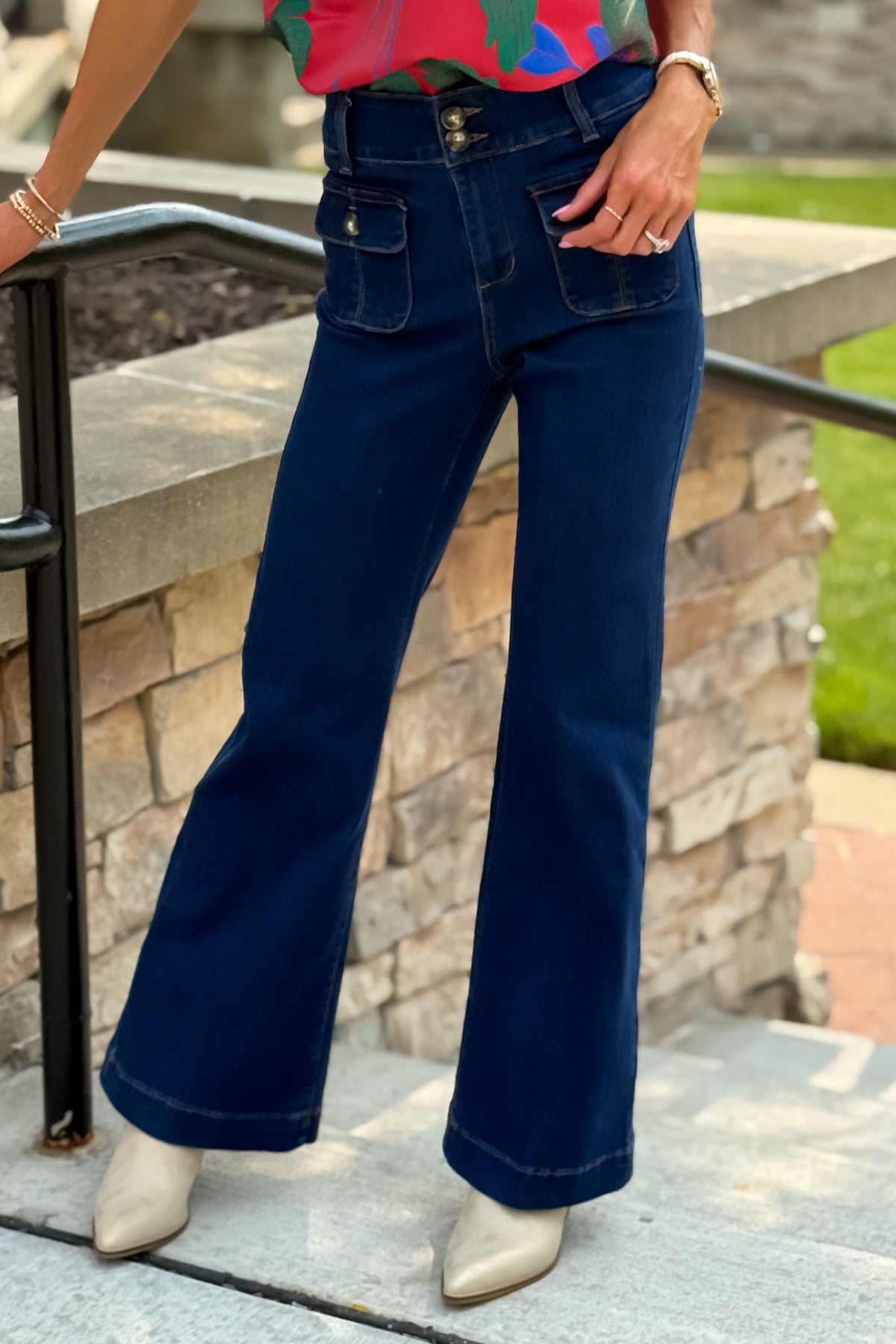 Tribal Brooke Palazzo w/ crease Jean : Deepwater
