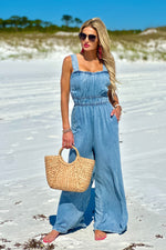 Brixley Washed Tencel Jumpsuit : Denim Blue