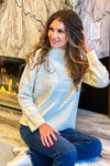 Icicle Crystals Tribal Shimmer Sweater : Moonstone