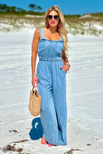 Brixley Washed Tencel Jumpsuit : Denim Blue