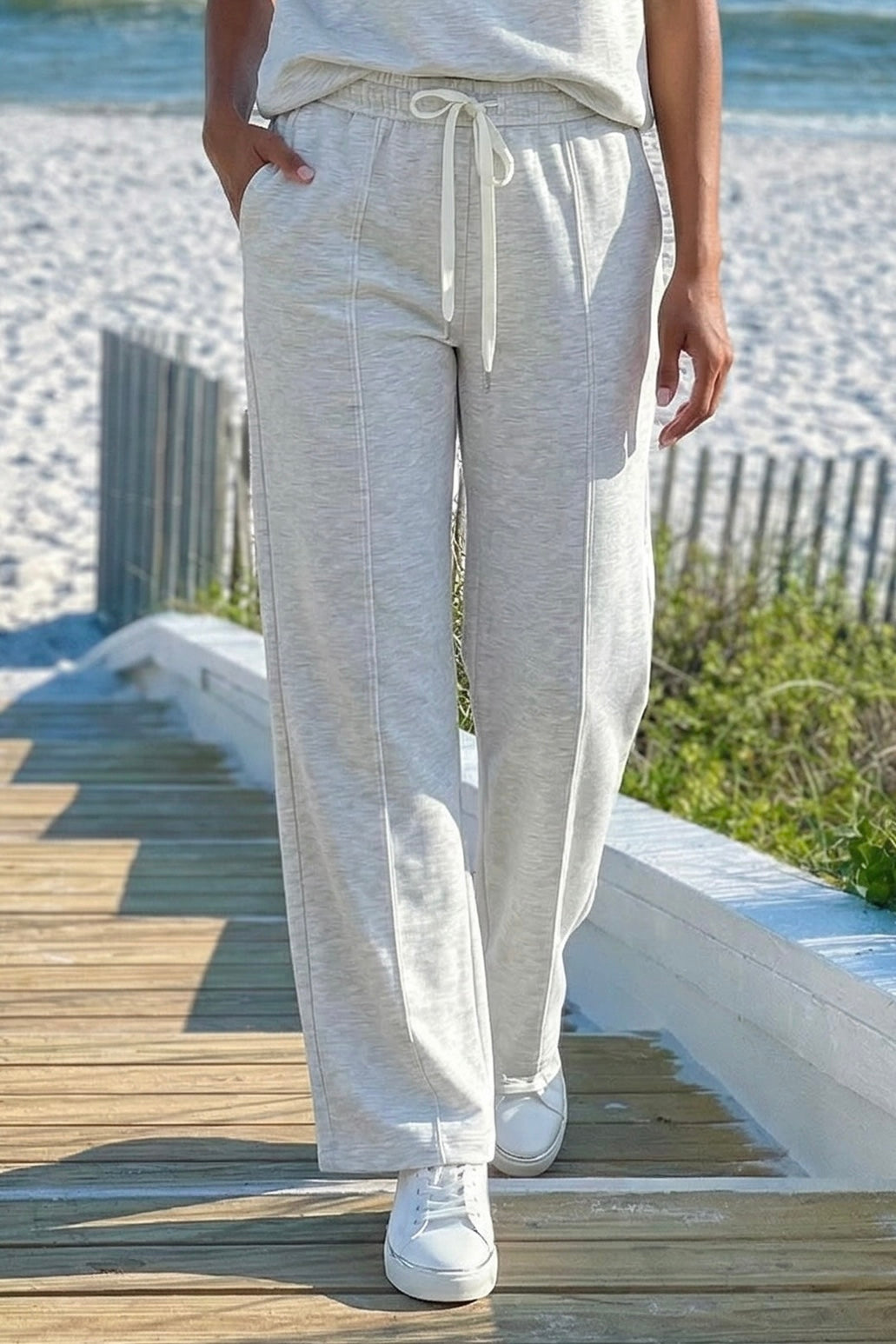 Kenzie Brushed Pants : Heather Grey