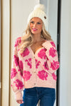 Pink Haze Sweater Cardigan : Rose