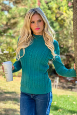 Liverpool Aberdeen Soft Mock Neck Sweater : Green