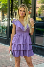 Billie Tiered  Dress : Lavender