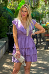 Billie Tiered  Dress : Lavender