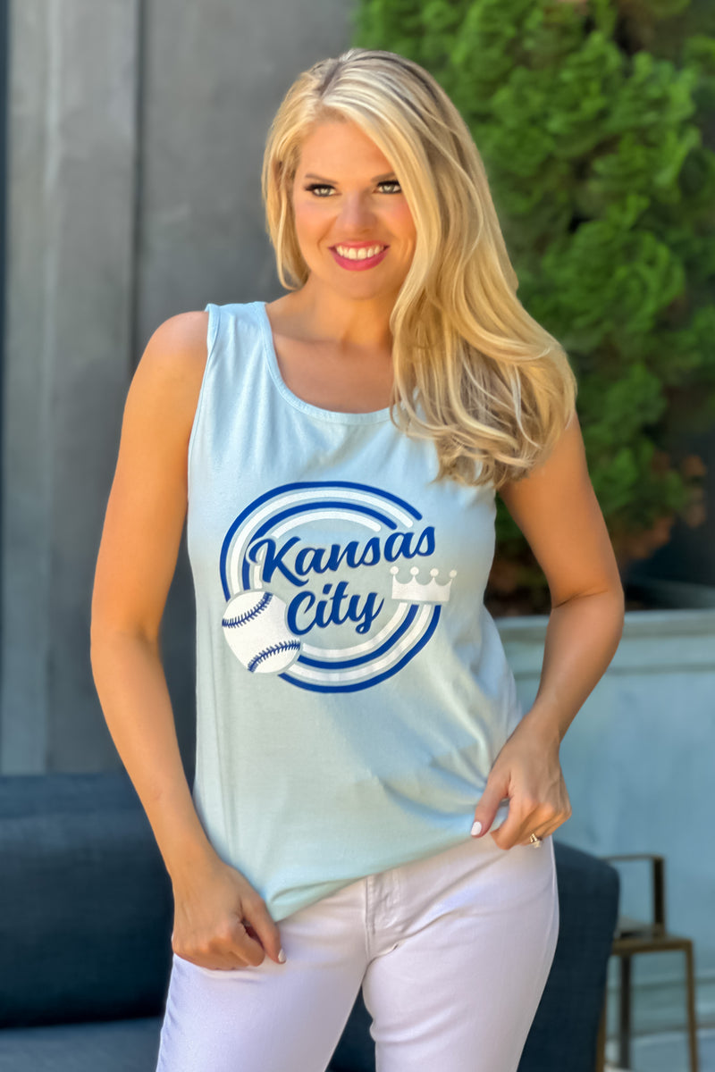 Kansas City Crown Tank Top : Baby Blue