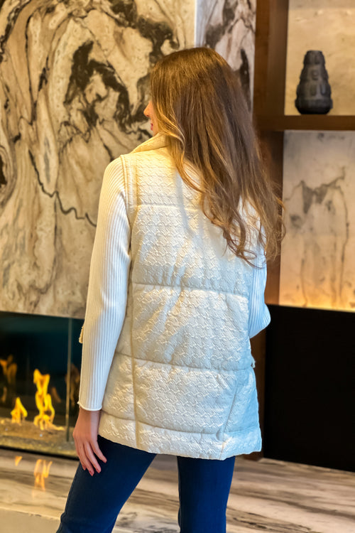 Swiss Alps Long Tribal Vest : Moonstone