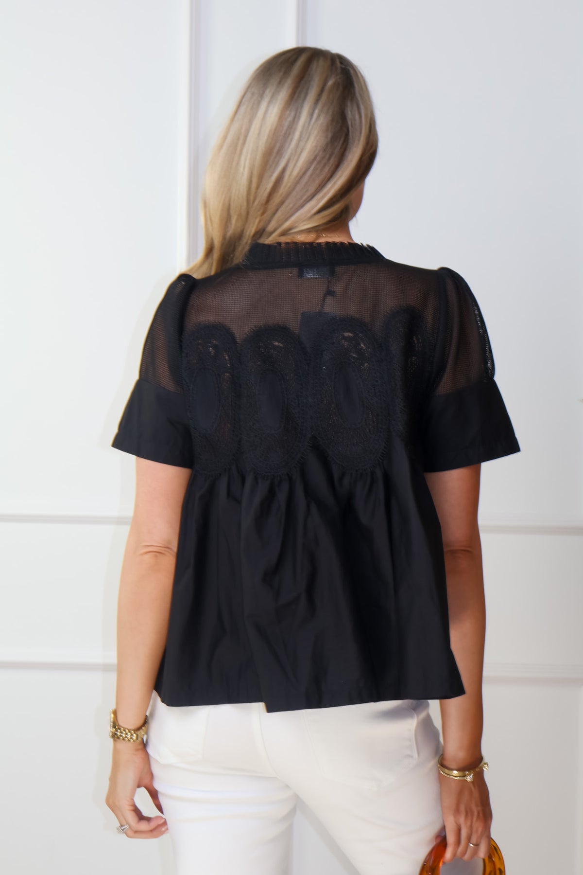 Daniela Mesh Top : Black