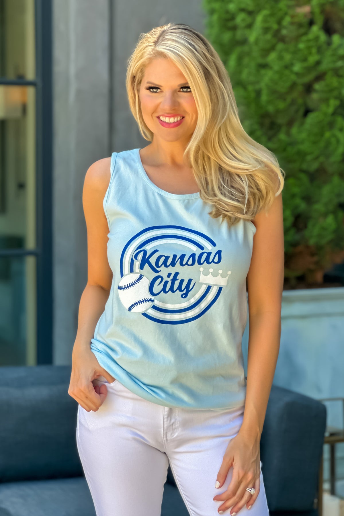 Kansas City Crown Tank Top : Baby Blue