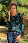 Liverpool Wendy Long Sleeve Shirred Blouse:Black