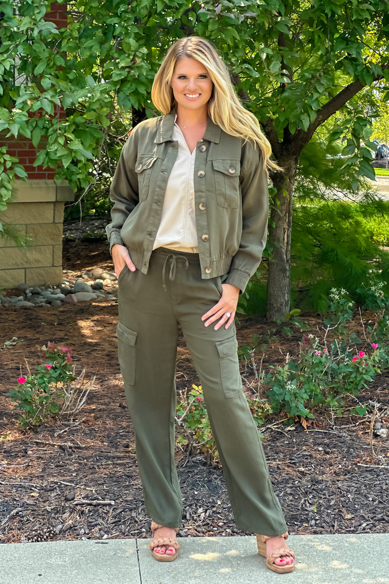 Valera Tribal Jacket : Olive