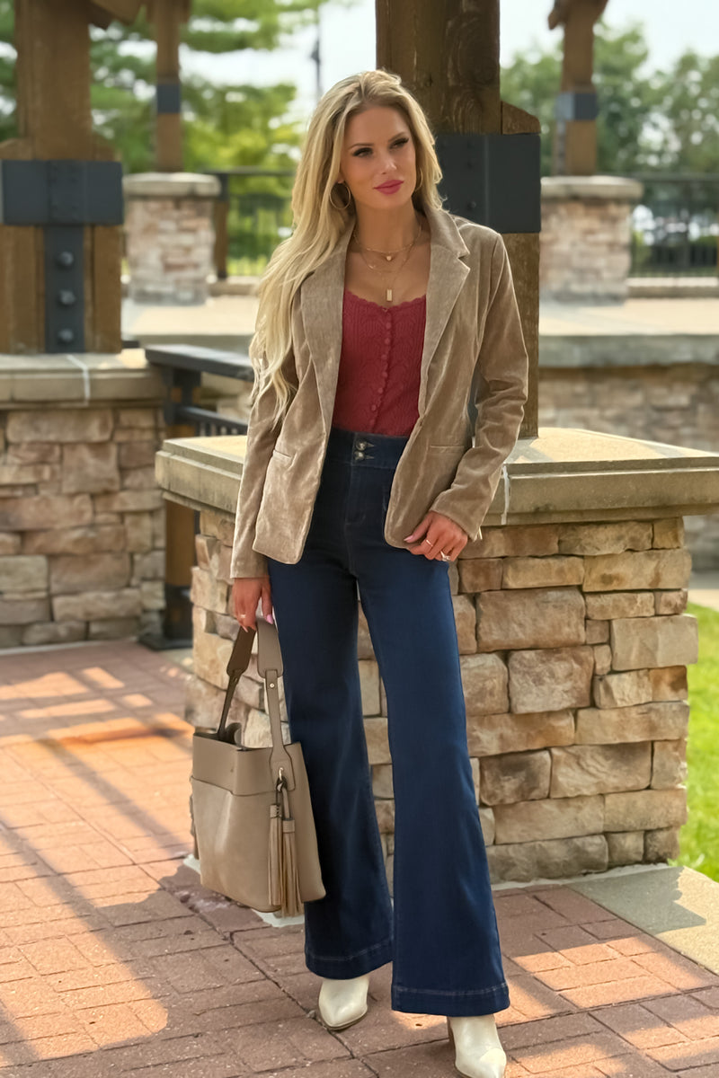 Liverpool Chanell Fitted Blazer : Khaki