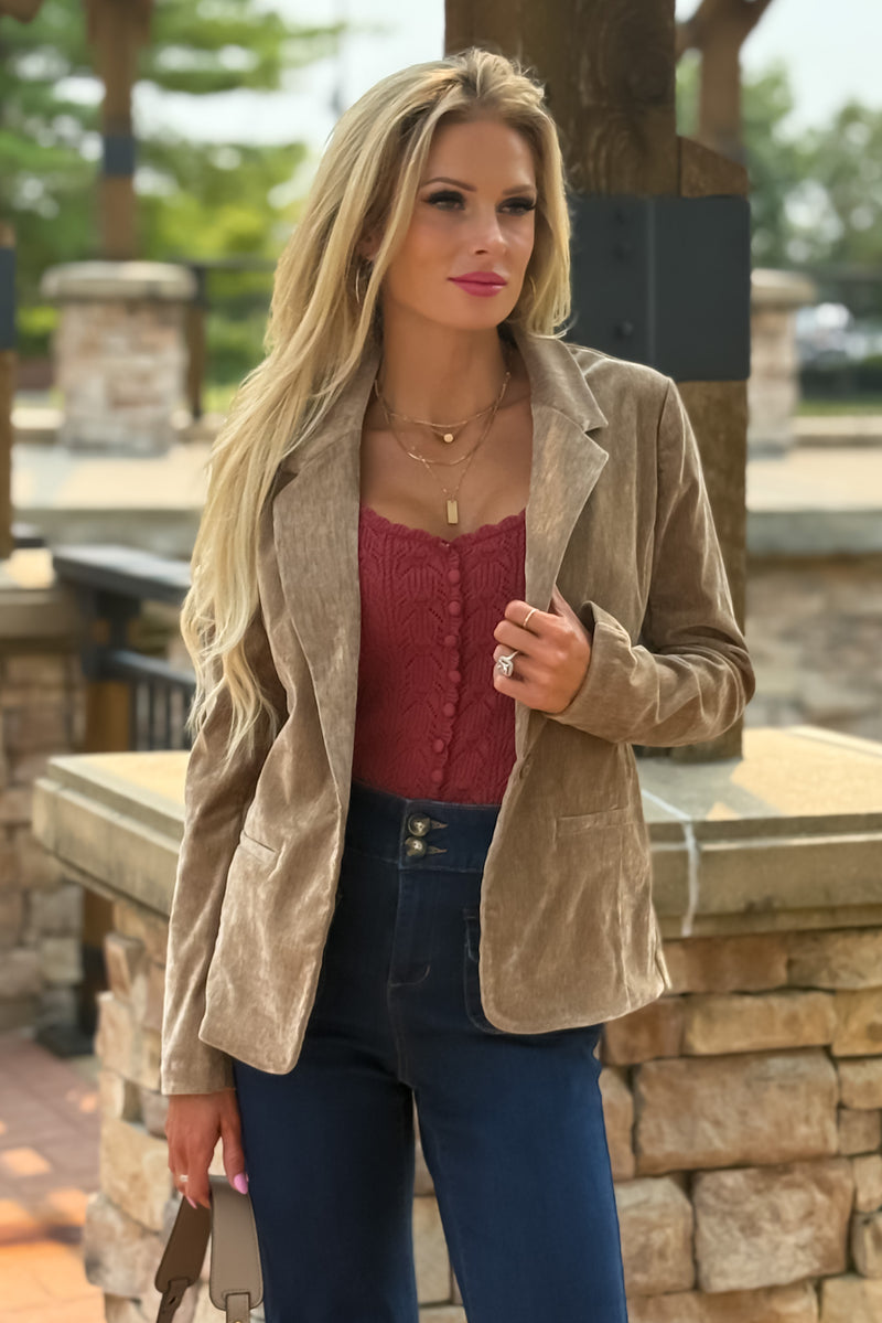 Liverpool Chanell Fitted Blazer : Khaki