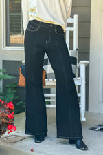 Angelique Denim Pants w/ Contrast Stitch : Black