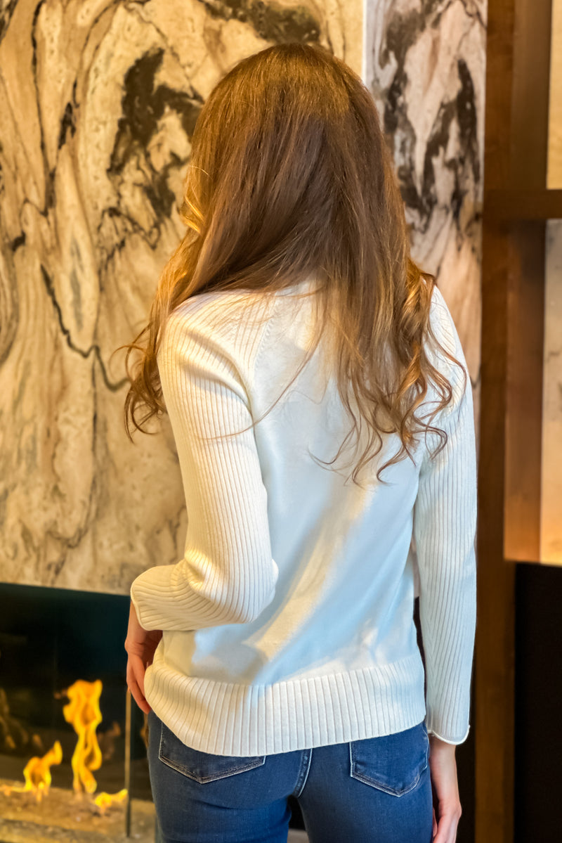 Classy Life Tribal Light Sweater : Cream