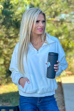 Morning Walk Fleece Lined Pullover : Ivory