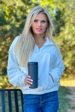 Morning Walk Fleece Lined Pullover : Ivory