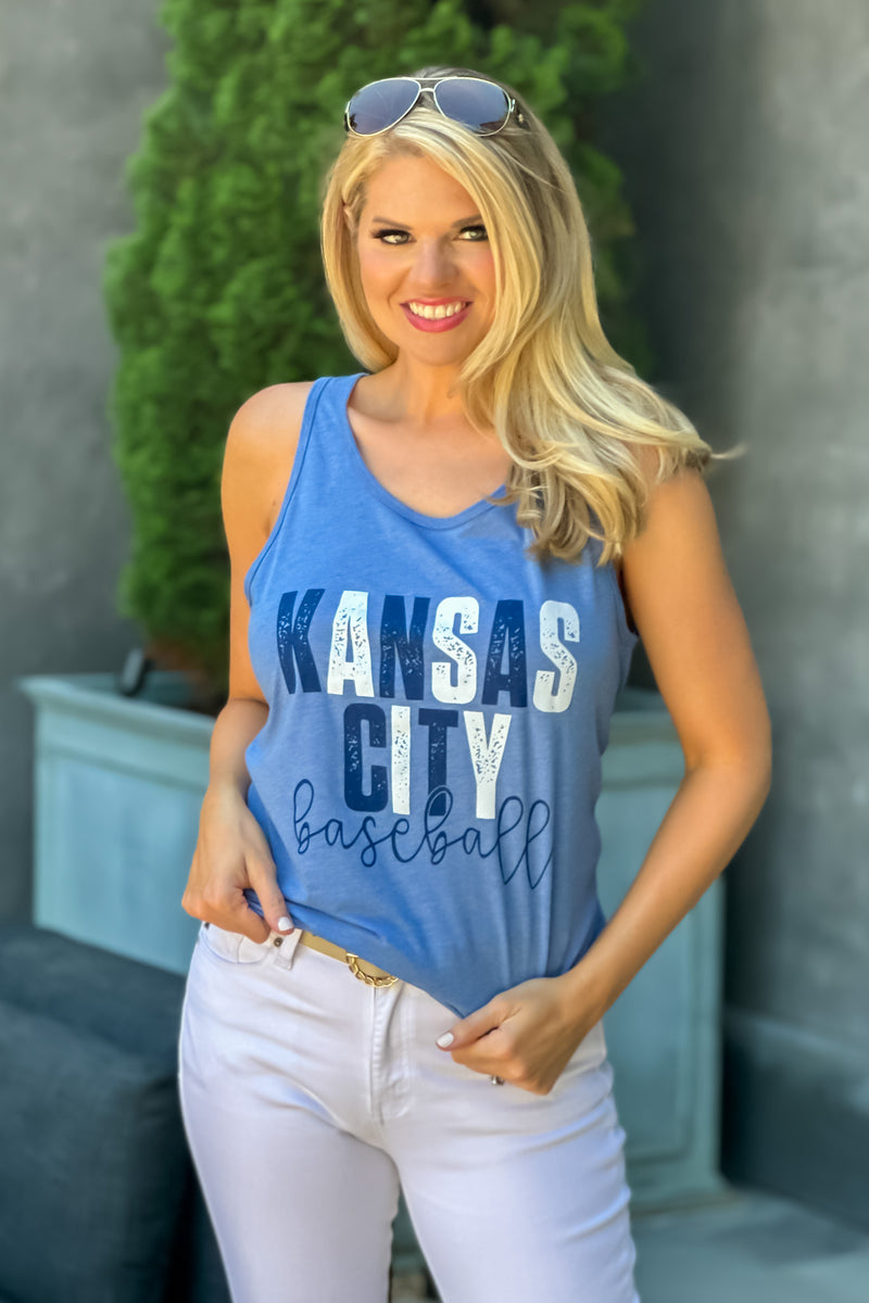 Kansas City Baseball Tank Top : Blue