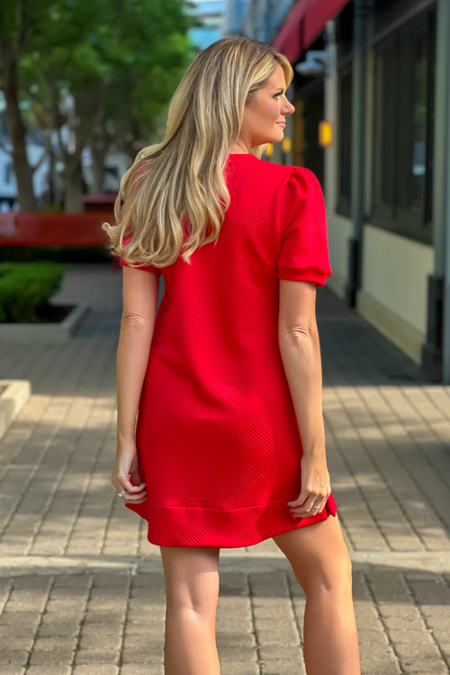 Alexi Pocketed Dress : Red